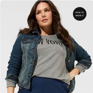Torrid Denim Trucker Jacket size 1